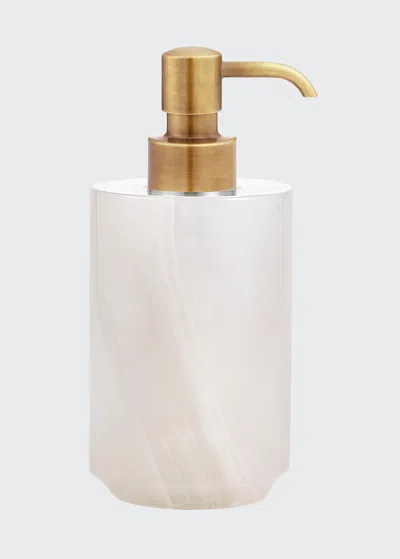 Labrazel Hielo Pump Dispenser With Polished Nickel Pump In Brushed Brass