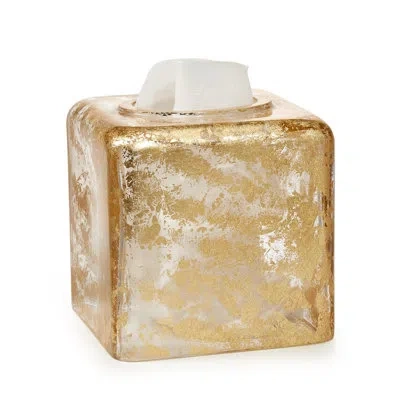 Labrazel Lydia Gold Tissue Box Cover In Gold;clear
