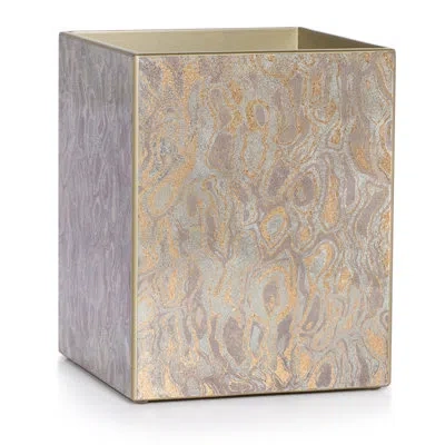 Labrazel Marbella Waste Basket In Gold;silver