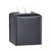 Labrazel Piega Leather Tissue Cover In Black