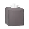 Labrazel Piega Leather Tissue Cover In Gray