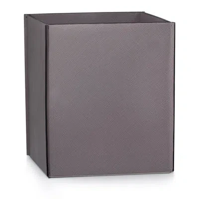 Labrazel Piega Saffiano Waste Basket In Gray