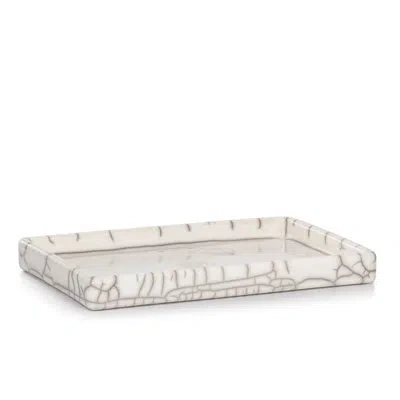 Labrazel Raku Crackle Amenity Tray In Ivory