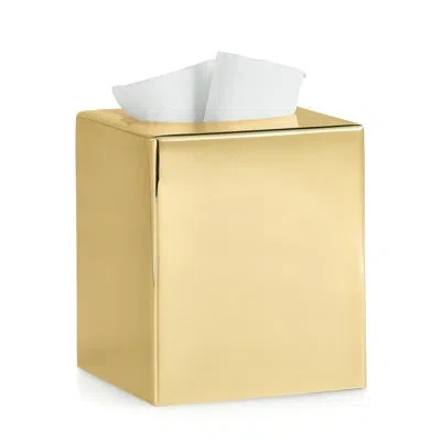 Labrazel Silvio Ub Tissue Box Cover In Brass