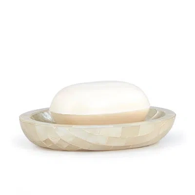 Labrazel White Agate Soap Dish In Opalescent Ivory;opalescent Ivory