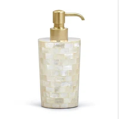 Labrazel White Agate Soap Dispenser In Brushed Brass