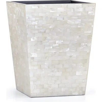 Labrazel White Agate Waste Basket In Neutral