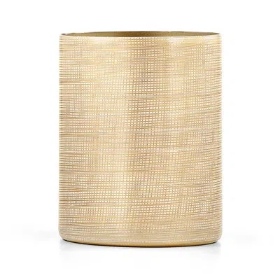 Labrazel Woven 3 Gallon Waste Basket In Gold