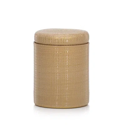 Labrazel Woven Canister In Gold