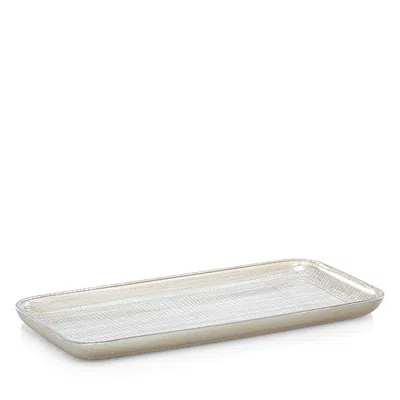 Labrazel Woven Platinum Amenity Tray In Silver