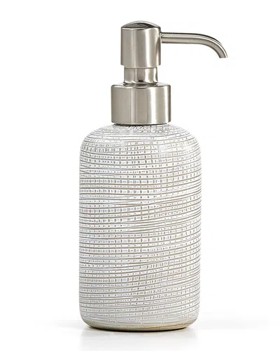 Labrazel Woven Platinum Pump Dispenser In Brushed Nickel