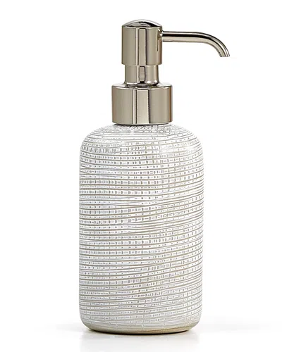 Labrazel Woven Platinum Pump Dispenser In Polished Nickel
