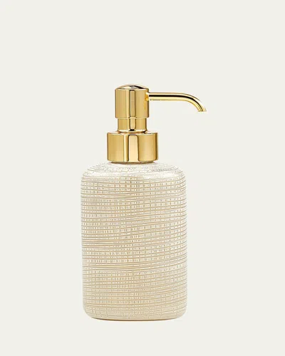 Labrazel Woven Pump Dispenser, Gold In Satin Gold
