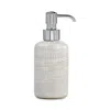 Labrazel Woven Pump Dispenser, Platinum In Platinum/ivory