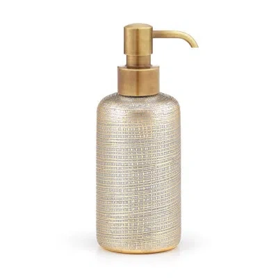 Labrazel Woven Soap Dispenser In Burnished Brass