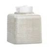 Labrazel Woven Tissue Cover In Platinum/ivory