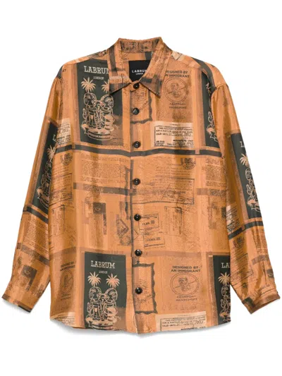 Labrum London Passport Shirt In Braun