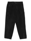 Labrum London Pleat-texture Cargo Pants In Black