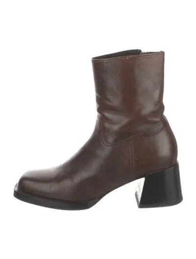 Pre-owned Labucq Leather Boots In Brown