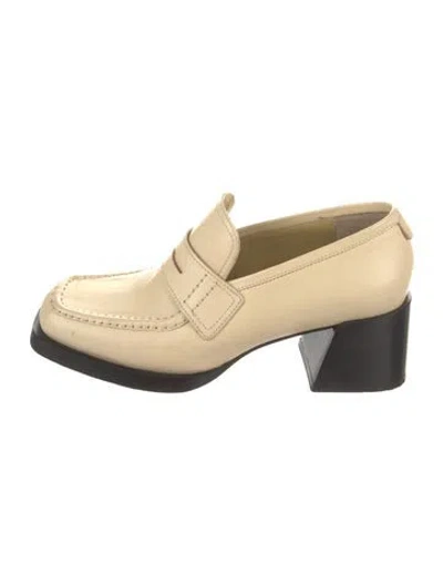 Pre-owned Labucq Leather Colorblock Pattern Pumps In Neutral