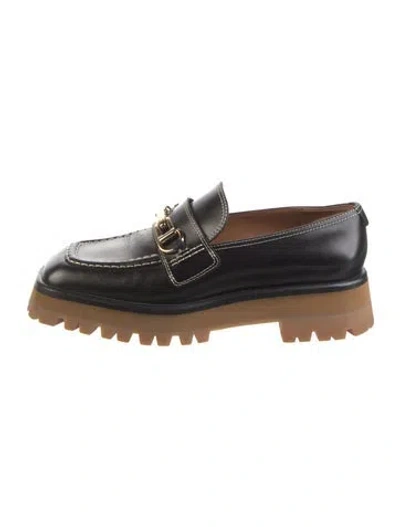 Pre-owned Labucq Leather Loafers In Black
