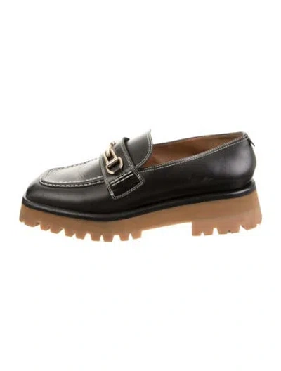 Pre-owned Labucq Leather Loafers In Black