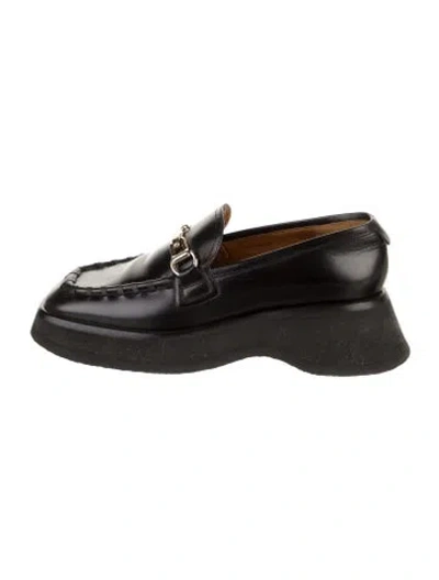 Pre-owned Labucq Leather Mules In Black