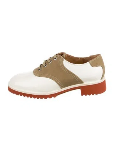 Pre-owned Labucq Leather Oxfords In Neutral