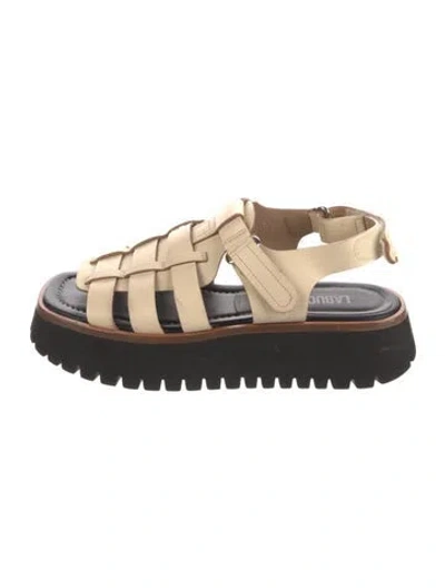 Pre-owned Labucq Leather Sandals In Neutrals