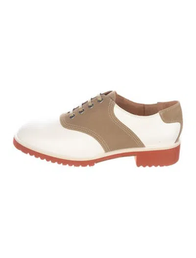 Pre-owned Labucq Leather Sneakers In White