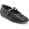 Labucq Lido Laser-cut Mary Jane Flat In Black