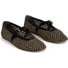 Labucq Lido Laser-cut Mary Jane Flat In Green