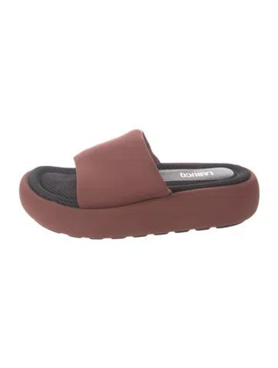 Pre-owned Labucq Slides In Brown
