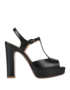 Lac Milano Woman Sandals Black Size 8 Leather