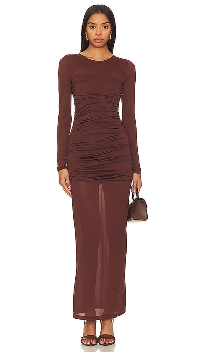 L'academie Alma Dress In Brown