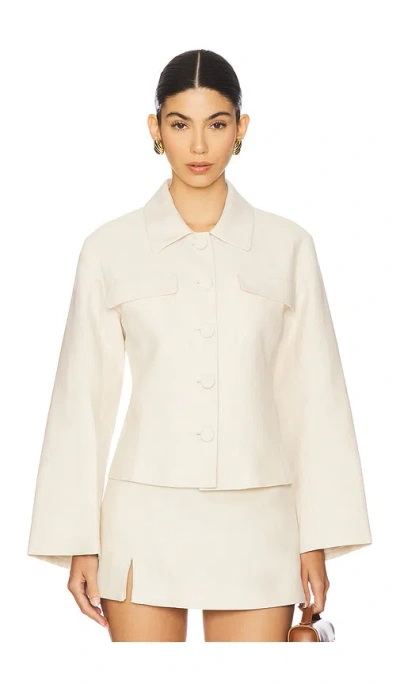 L'academie Ami Jacket In Natural Beige