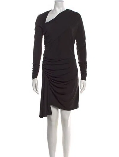 Pre-owned L'academie Asymmetrical Mini Dress In Black