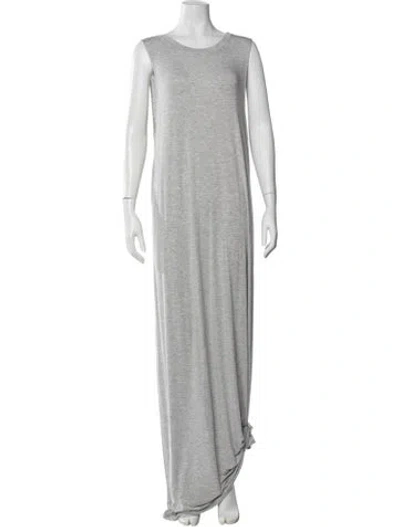 Pre-owned L'academie Bamboo Long Dress In Gray