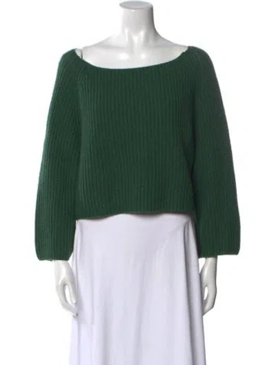 Pre-owned L'academie Bateau Neckline Sweater In Green