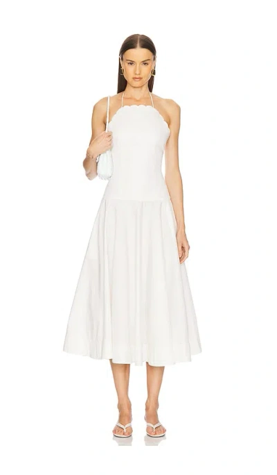 L'academie Brenna Midi Dress In White
