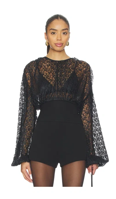L'academie By Marianna Abri Top In Black