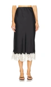 L'academie By Marianna Adira Midi Skirt In 블랙 & 아이보리