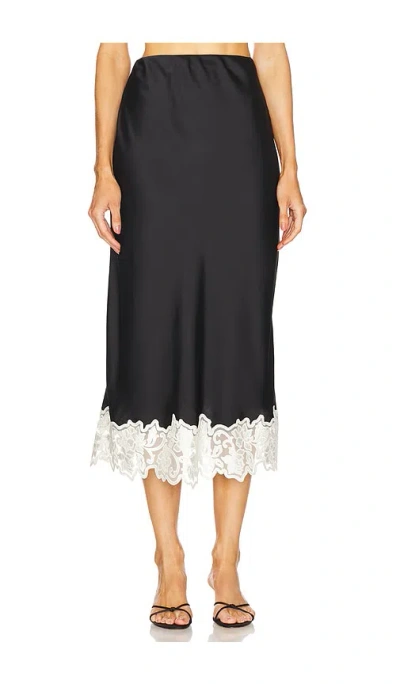 L'academie By Marianna Adira Midi Skirt In 블랙 & 아이보리