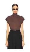 L'academie By Marianna Amerson Knit Top In Chocolate