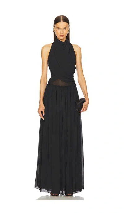 L'academie By Marianna Amouage Maxi Dress In Black
