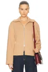 L'academie By Marianna Avey Zip Cardigan In Brown