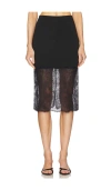 L'academie By Marianna Belmore Midi Skirt In Black