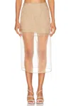 L'academie By Marianna Blaire Midi Skirt In Taupe