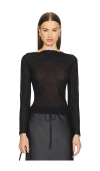 L'academie By Marianna Blake Knit Top In 블랙