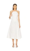 L'academie By Marianna Brenna Midi Dress In White